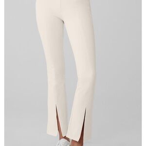 Alo white leggings opening front